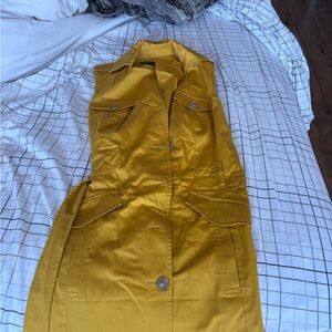 Yellow Sleeveless Karen Millen Pencil Dress